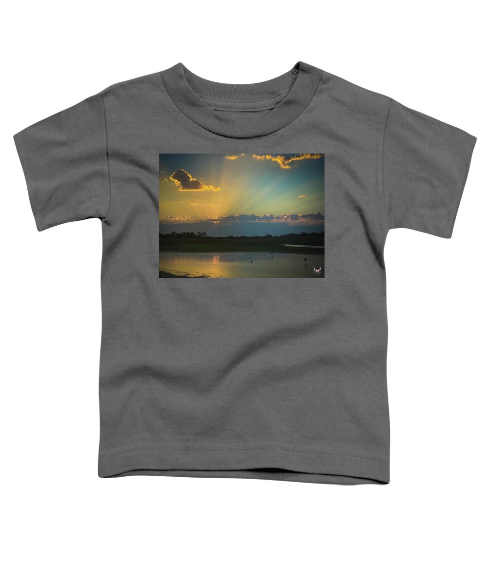 Sunrise Toddler T-Shirt featuring the photograph Sunrise Peeking Through by Pam Rendall