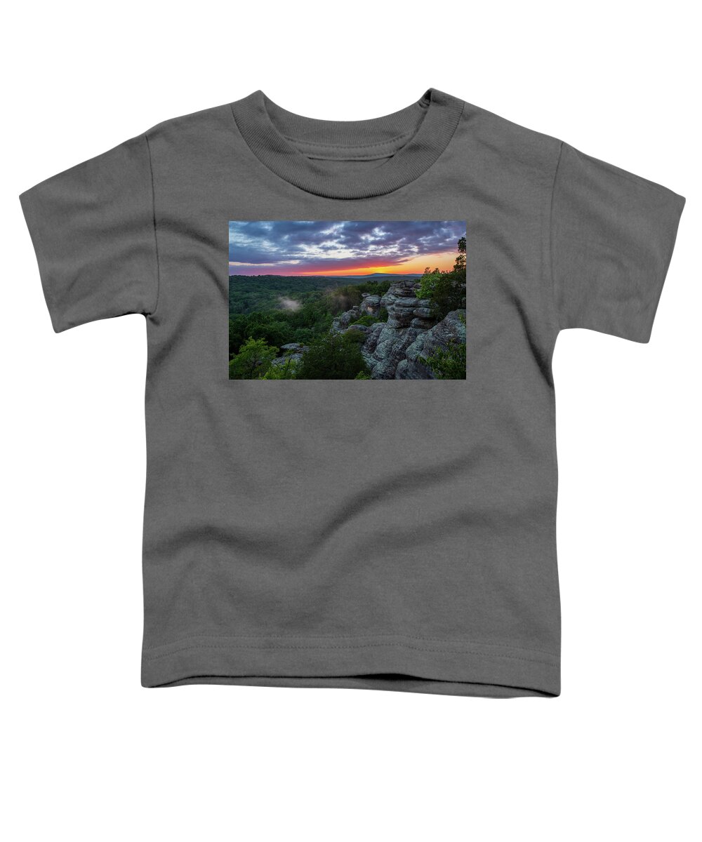 Sunset Toddler T-Shirt featuring the photograph Sunset at the Garden by Grant Twiss