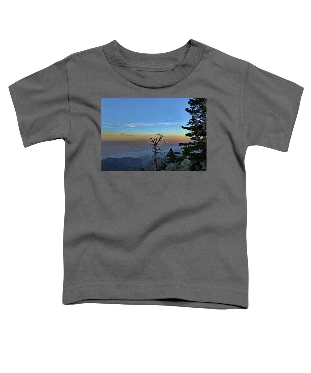 Palm Springs Toddler T-Shirt featuring the photograph Sunset in the Mountains by Lyuba Filatova