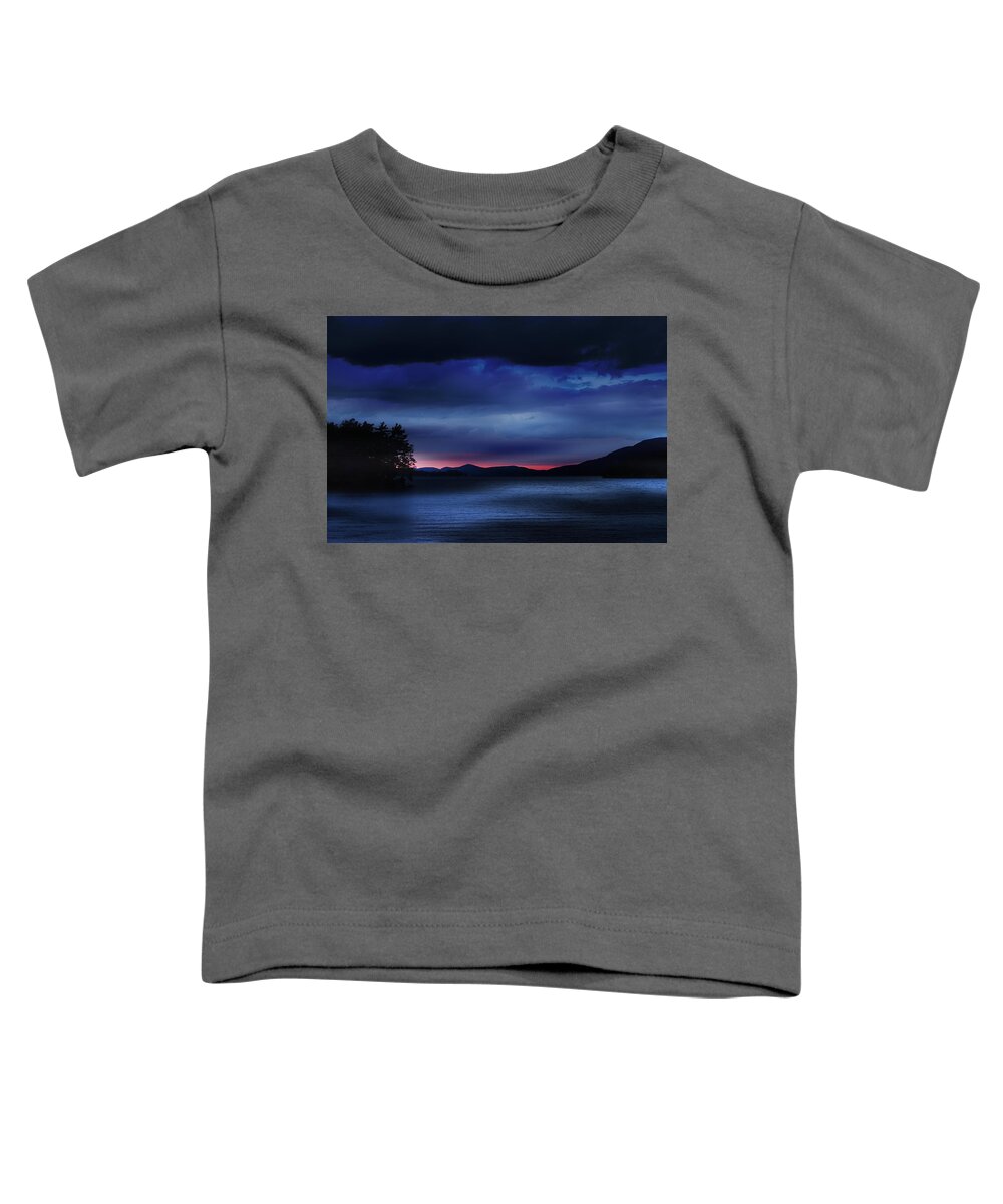 Sun Toddler T-Shirt featuring the photograph Sunset Storm Clouds by Russel Considine