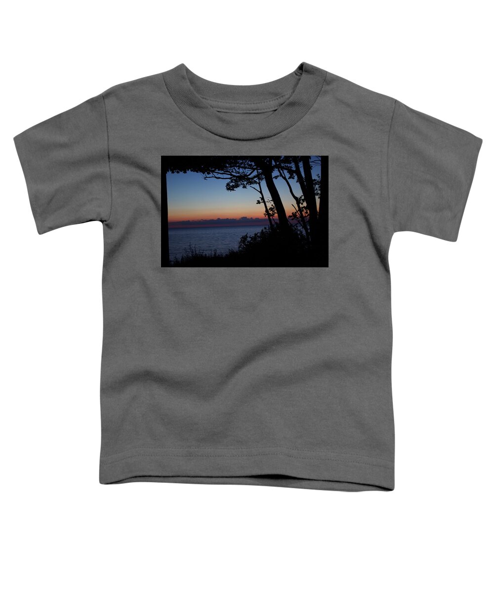Lake Erie Toddler T-Shirt featuring the photograph Sunset view by Yvonne M Smith