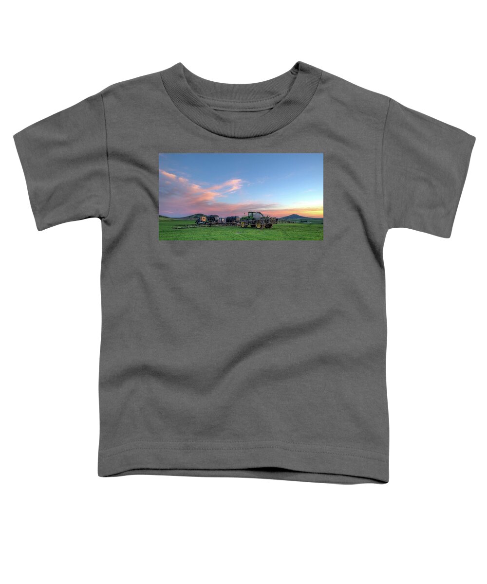 Outdoors Toddler T-Shirt featuring the photograph Sunset Weed Control by Doug Davidson