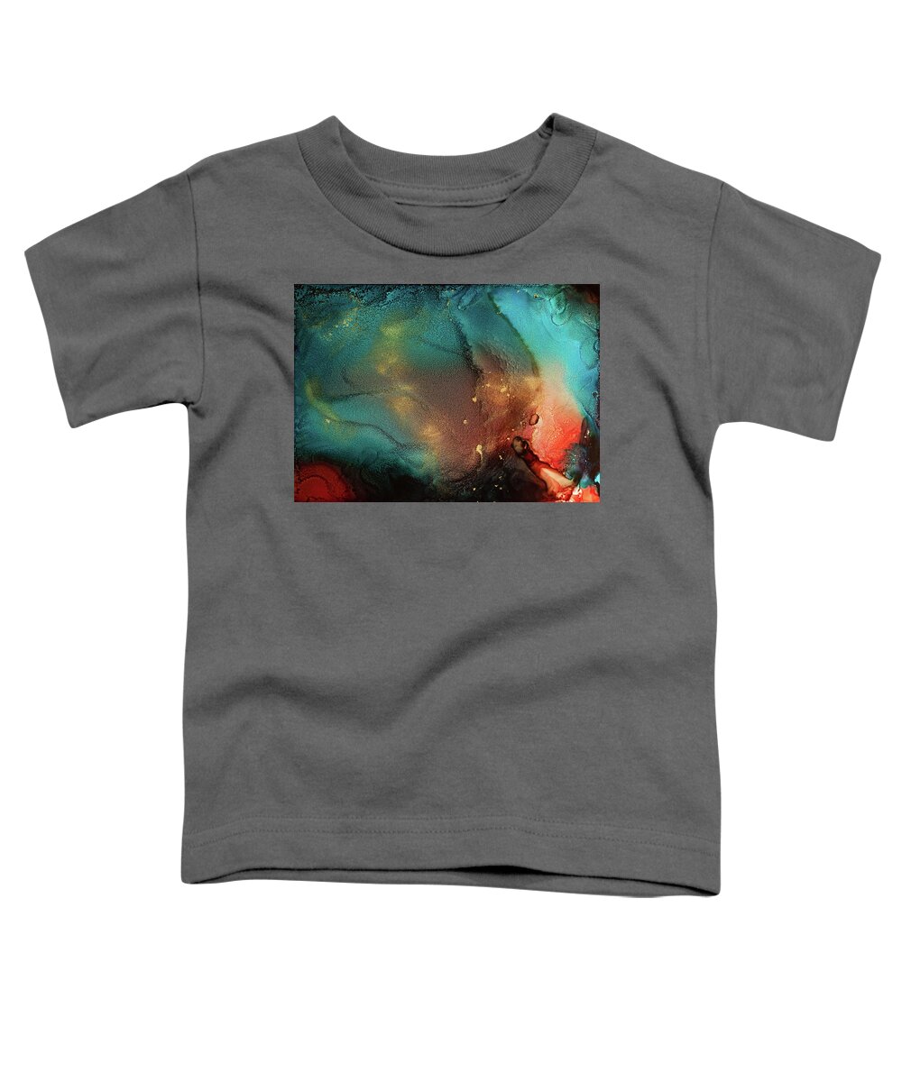 Outerspace Toddler T-Shirt featuring the painting Surface of Life by Jennifer Walsh