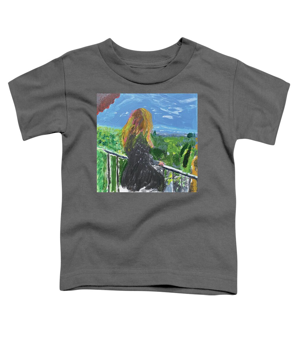 Spain Toddler T-Shirt featuring the painting Suzi in Ronda by David Feder