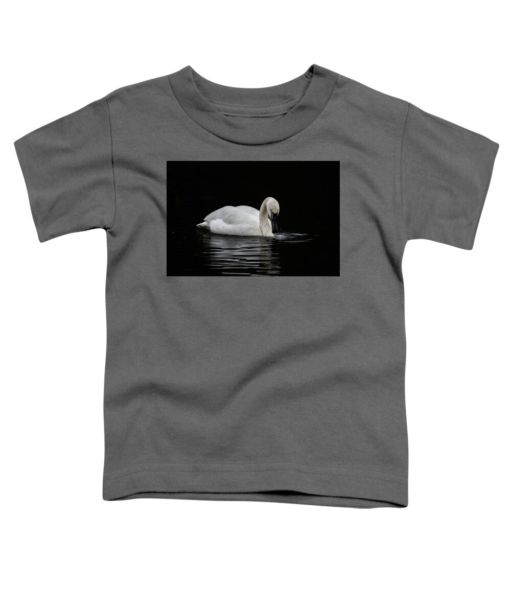 Swan Toddler T-Shirt featuring the photograph Swan by Jerry Cahill
