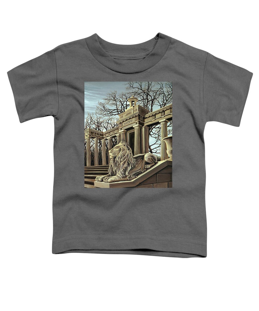 Architectural Landscape Toddler T-Shirt featuring the painting Swope Monument by George Lightfoot