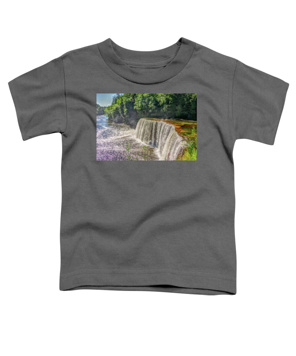 Tahquamenon Falls Toddler T-Shirt featuring the photograph tahquamenon falls HDR by Nathan Wasylewski