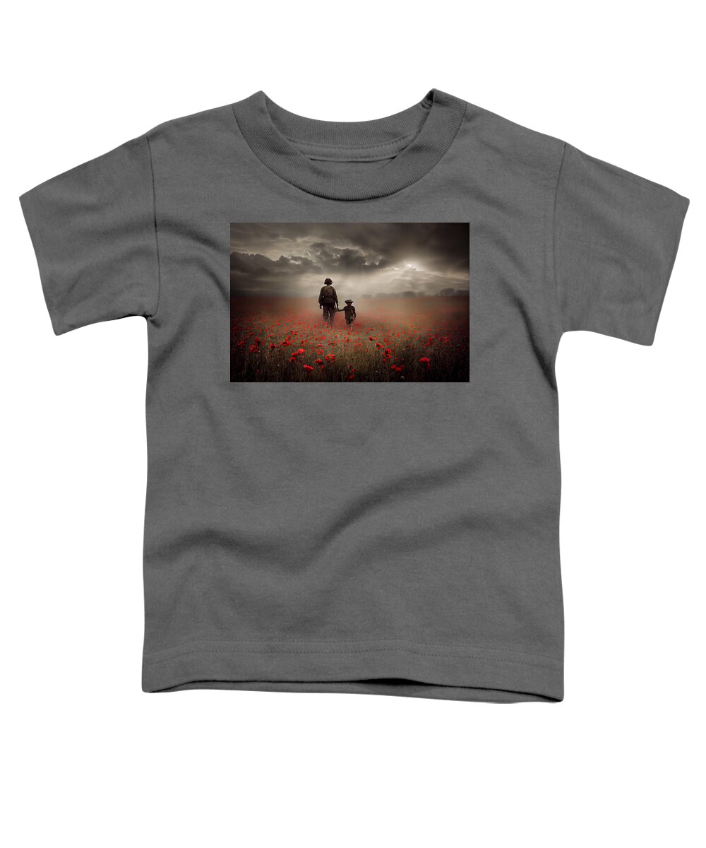 Soldier Toddler T-Shirt featuring the digital art Take My Hand by Airpower Art