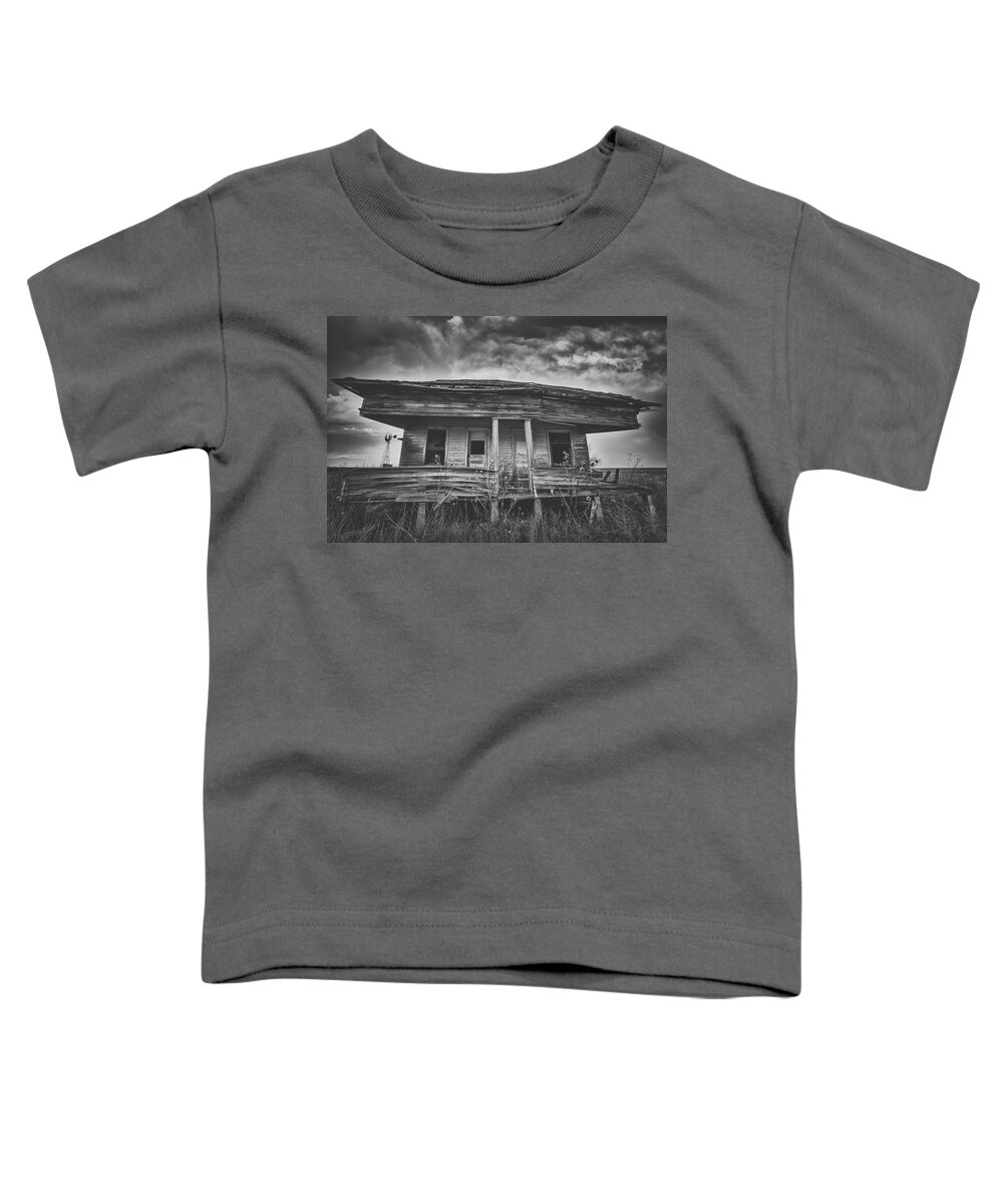 Abandoned Toddler T-Shirt featuring the photograph Tales from the Front Porch by Darren White