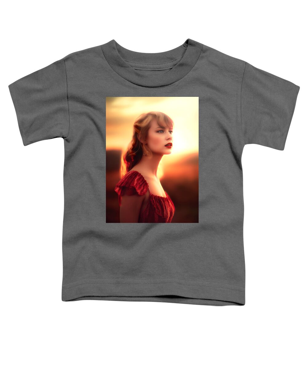 Taylor Swifts Wildest Dream Toddler T-Shirt featuring the digital art Taylor Swifts Wildest Dream by Wes and Dotty Weber