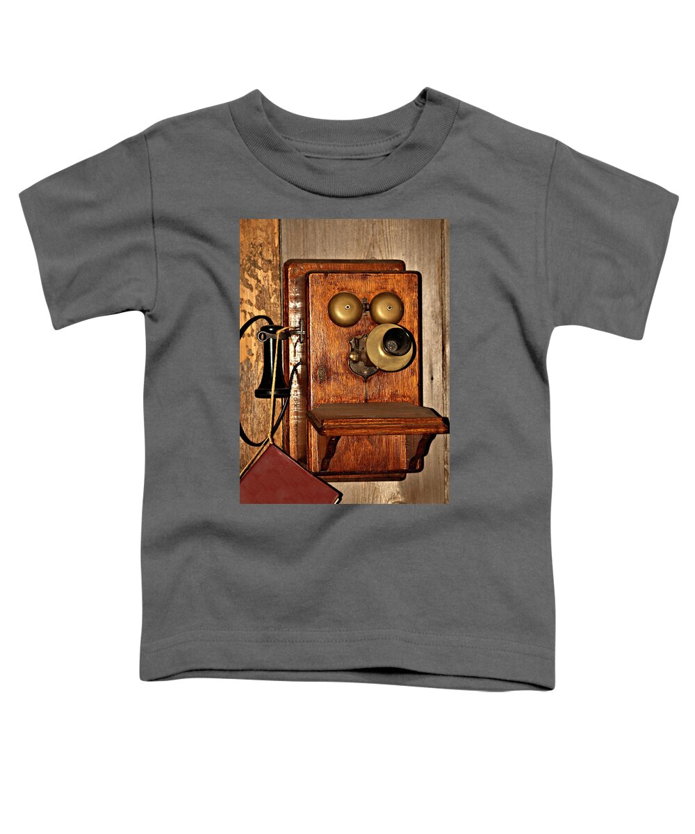 Phone Toddler T-Shirt featuring the photograph Telephone Old Fashioned by Carolyn Marshall