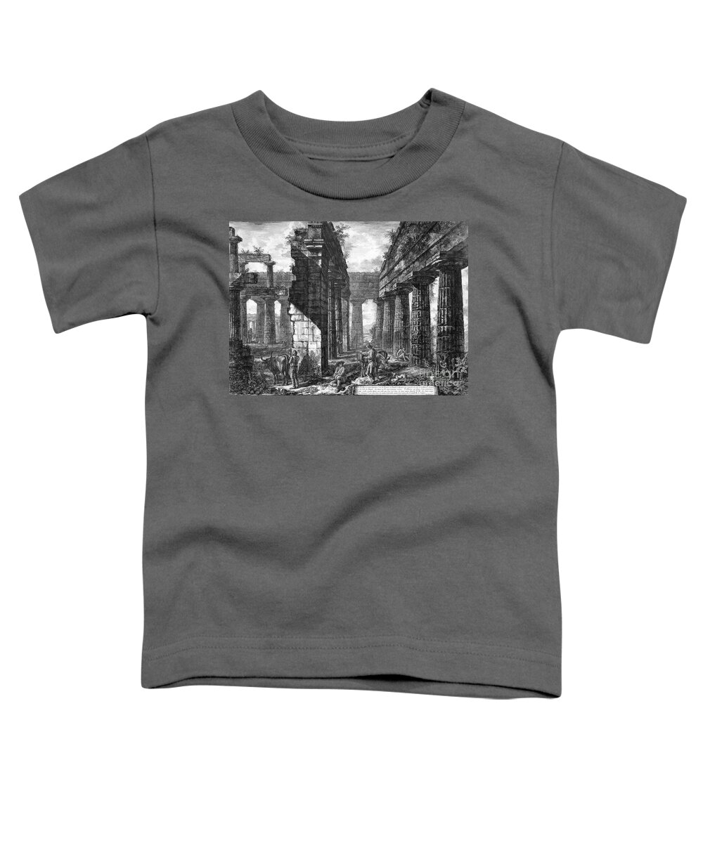 1778 Toddler T-Shirt featuring the drawing Temple Of Neptune by Giovanni Battista Piranesi