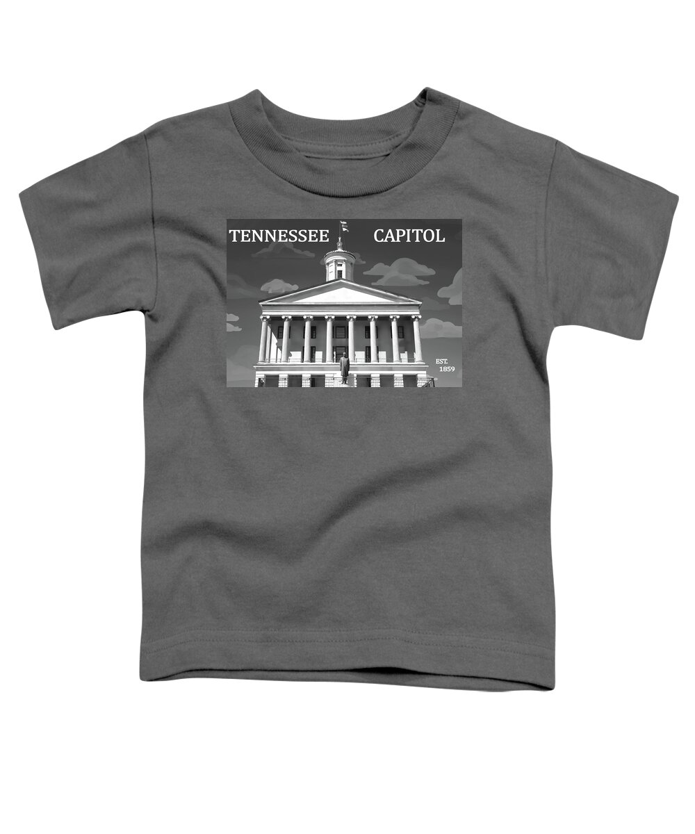 Tennessee Capitol Building Design Toddler T-Shirt featuring the digital art Tennessee Capitol Building Design by Dan Sproul