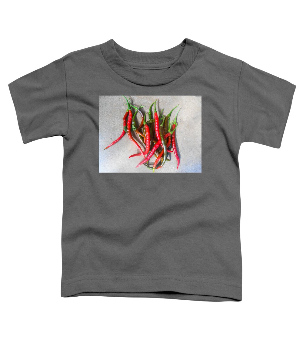 Thai Peppers Toddler T-Shirt featuring the photograph Thai peppers by W Craig Photography