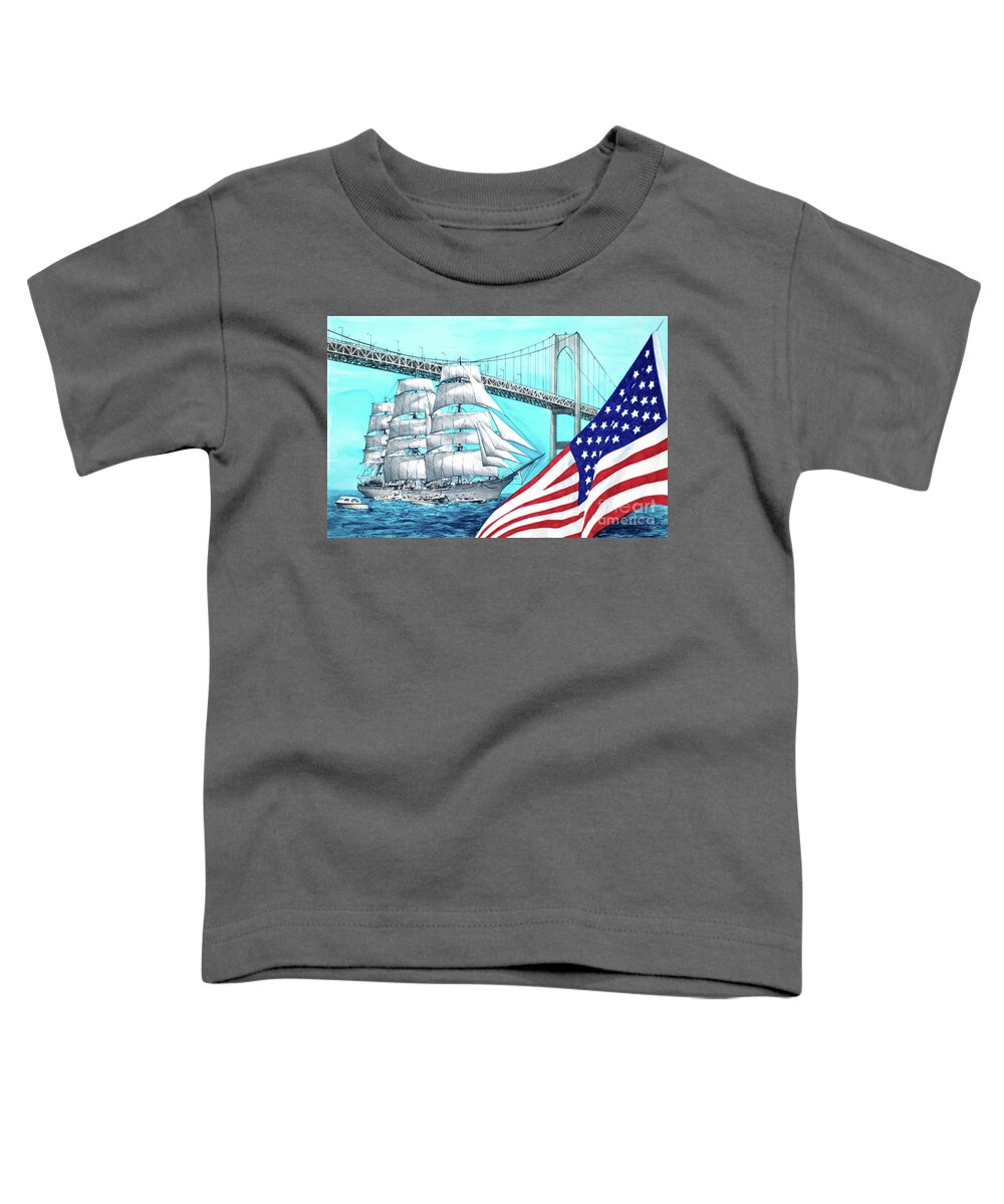 Paul And Chris Calle Toddler T-Shirt featuring the painting The 1970s - America's Bicentennial by Paul and Chris Calle
