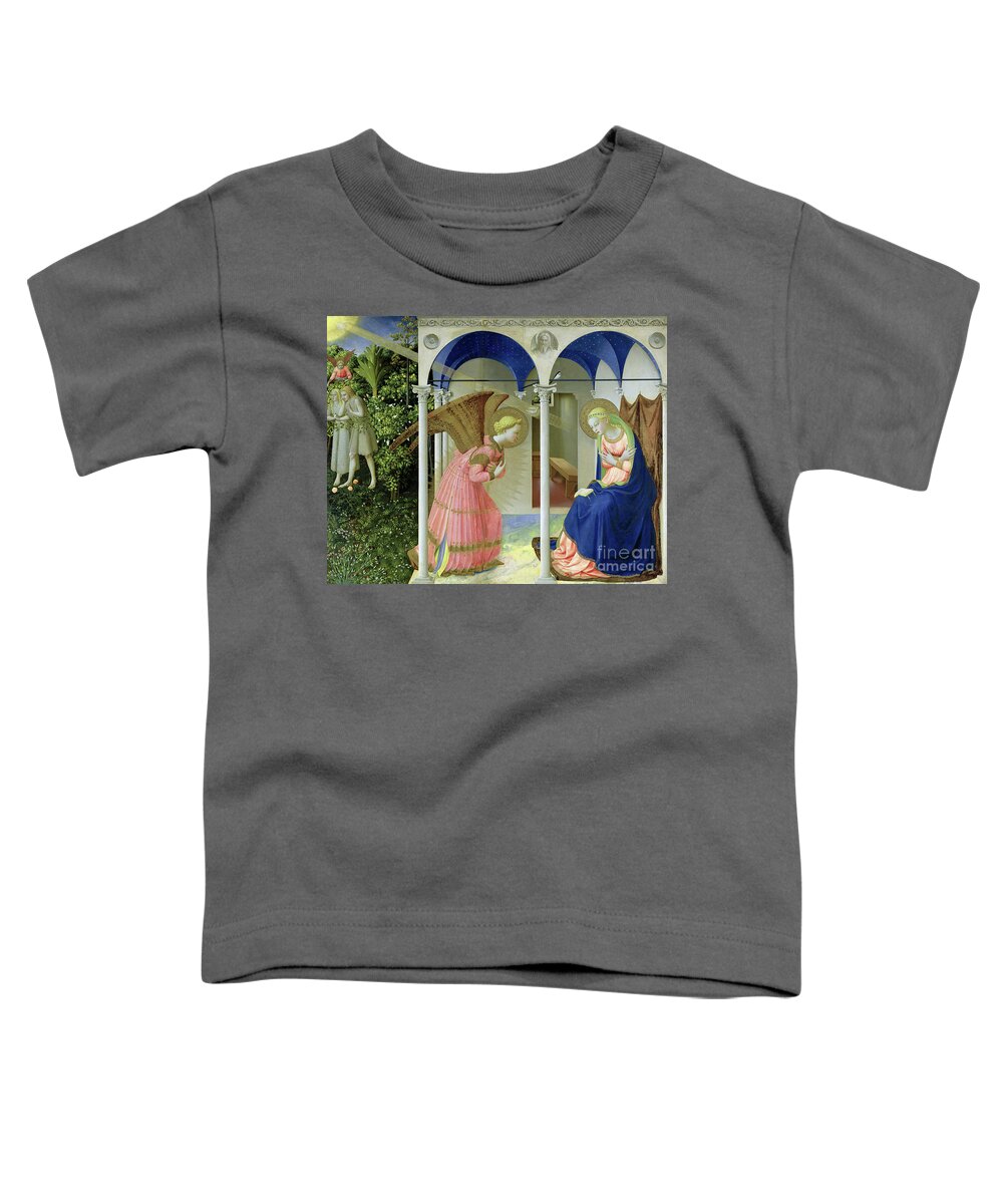 Fra Angelico Toddler T-Shirt featuring the painting The Annunciation, 1426 by Fra Angelico by Fra Angelico