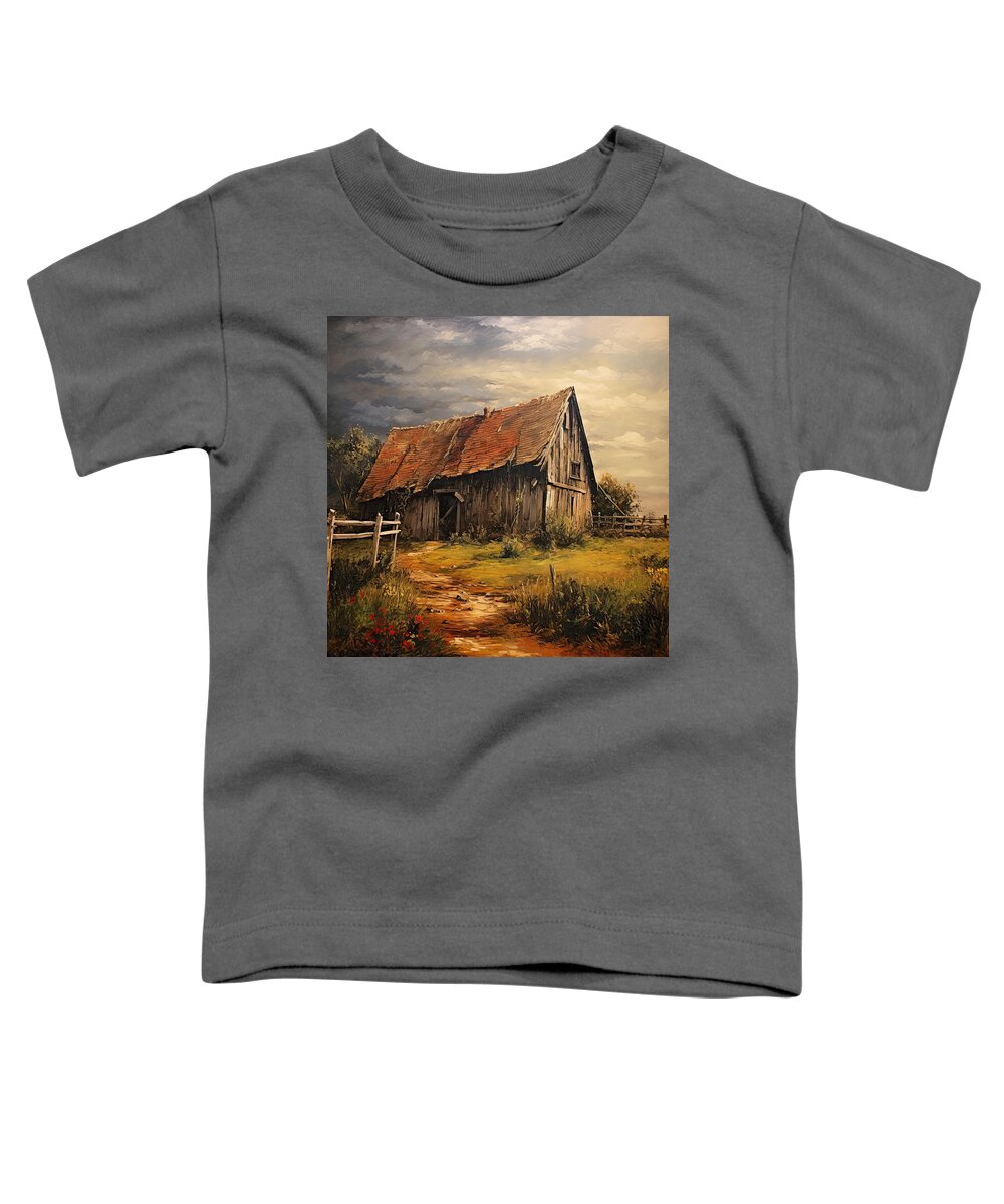 Old Shack Toddler T-Shirt featuring the photograph The Beauty of Decay - Old Shack Art by Lourry Legarde