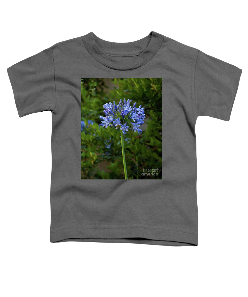 Flower Toddler T-Shirt featuring the digital art The Blue Bloom by Kirt Tisdale