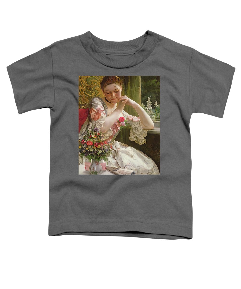 The Bouquet Toddler T-Shirt featuring the photograph The Bouquet by Oswald Achenbach