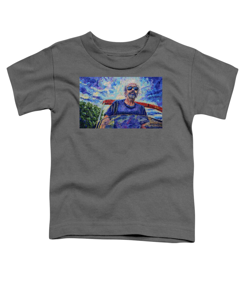 Acrylic Toddler T-Shirt featuring the painting The Captain of Foolish Pleasure by Robert FERD Frank