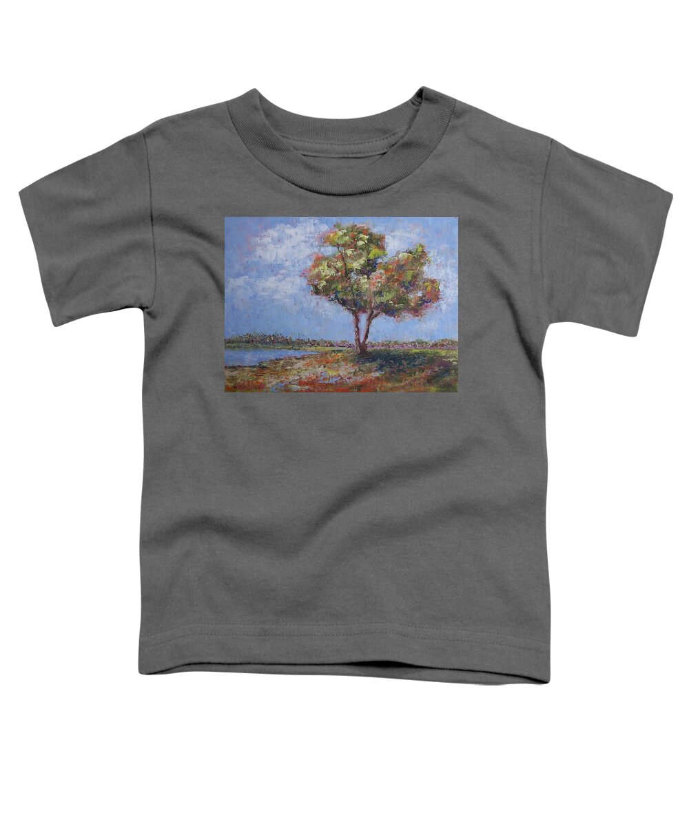 Tree Toddler T-Shirt featuring the painting The Casual Observer by Karren Case