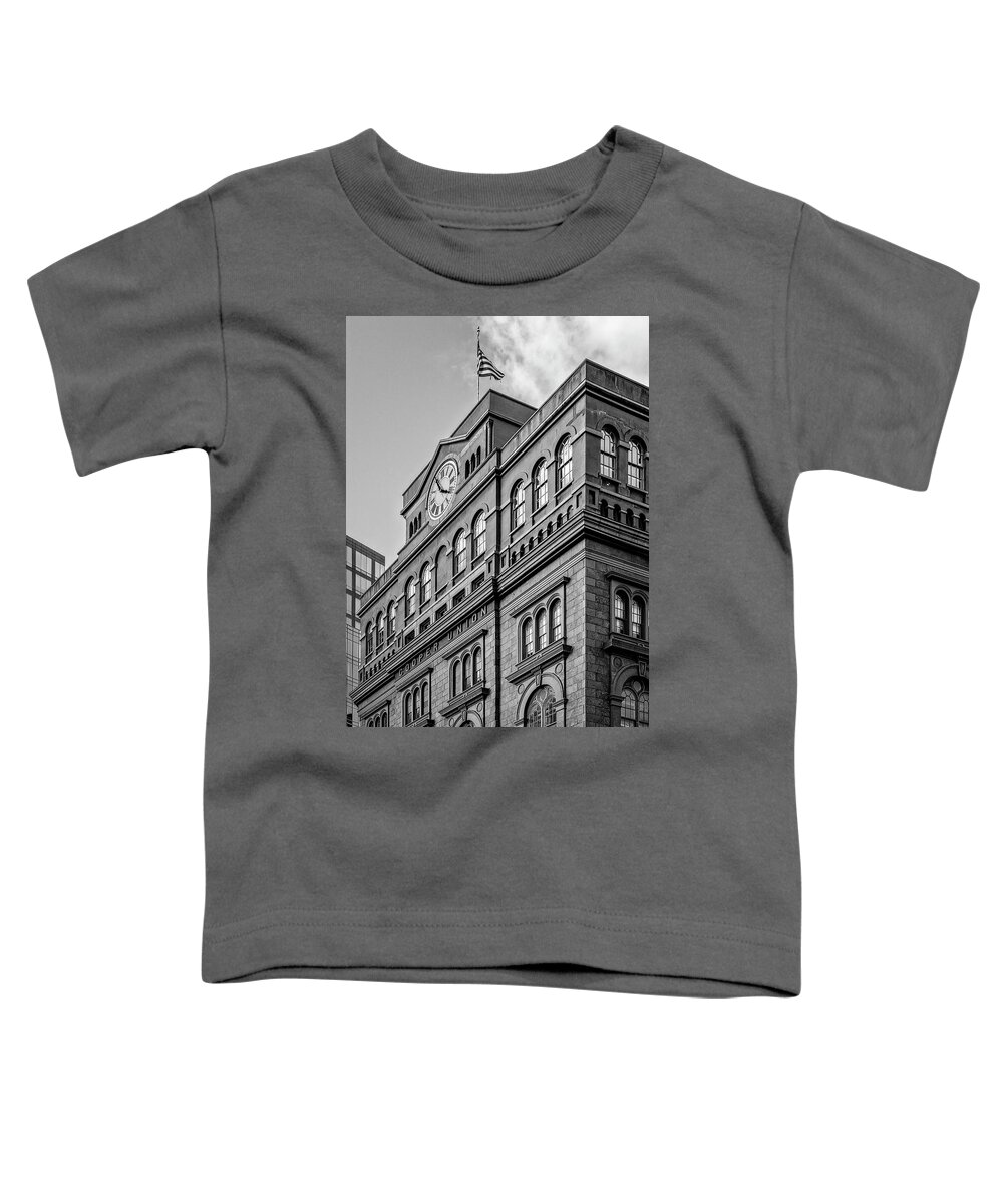 Cooper Union Toddler T-Shirt featuring the photograph The Cooper Union BW by Susan Candelario
