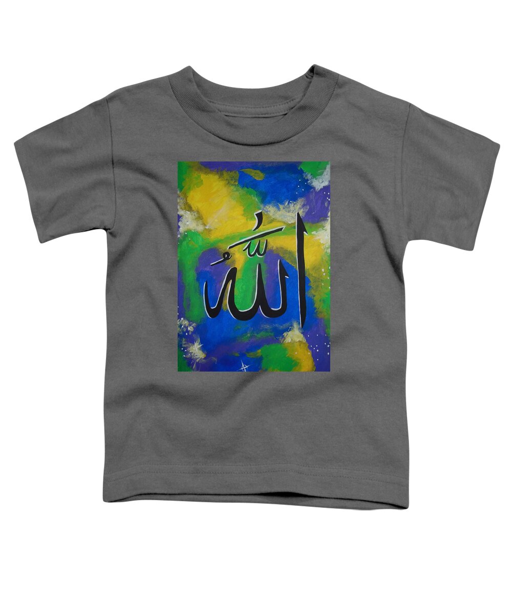 Arabic Toddler T-Shirt featuring the painting The Creator by Antonio Moore