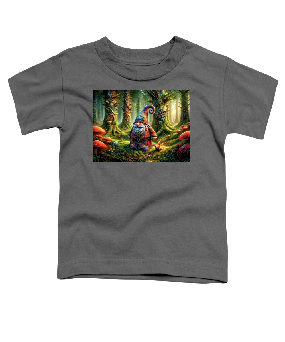 Enchanted Forest Toddler T-Shirt featuring the photograph The Gnome's Fractal Forest by Bill and Linda Tiepelman
