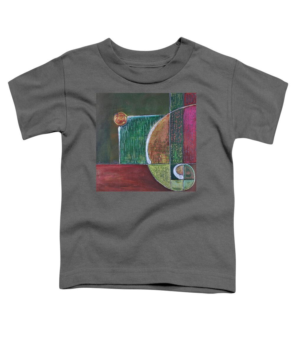 Abstract Toddler T-Shirt featuring the painting The Golden Mean by Raymond Fernandez
