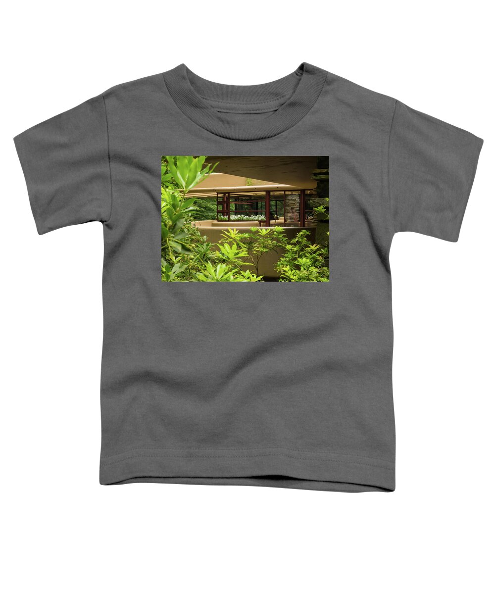 2-events/trips Toddler T-Shirt featuring the photograph The Living Areas View at Falling Waters by Louis Dallara