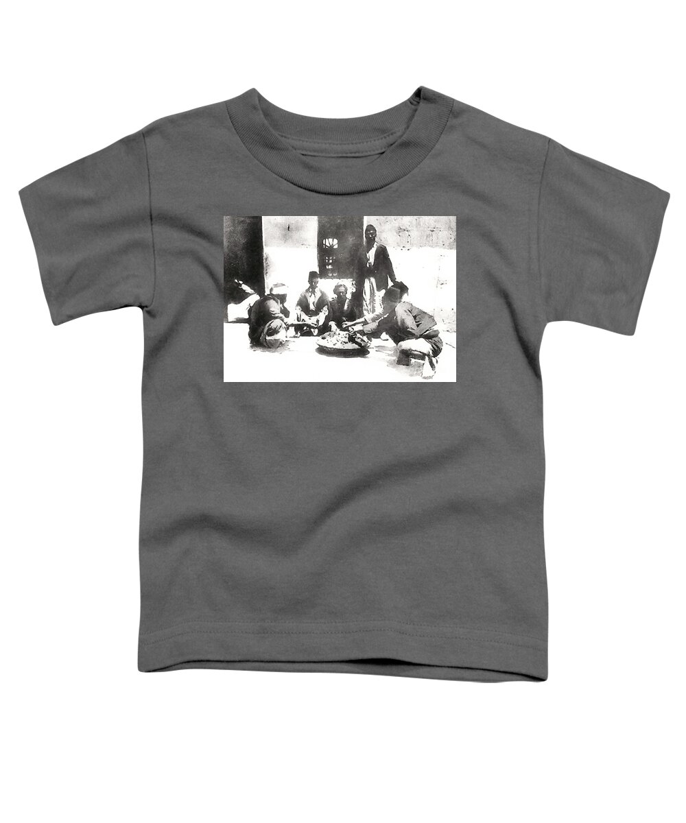 Meal Toddler T-Shirt featuring the photograph The Meal in 1890s by Munir Alawi