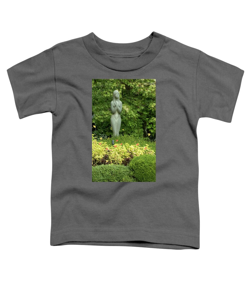 Butchart Gardens Toddler T-Shirt featuring the photograph The Nymph by Segura Shaw Photography
