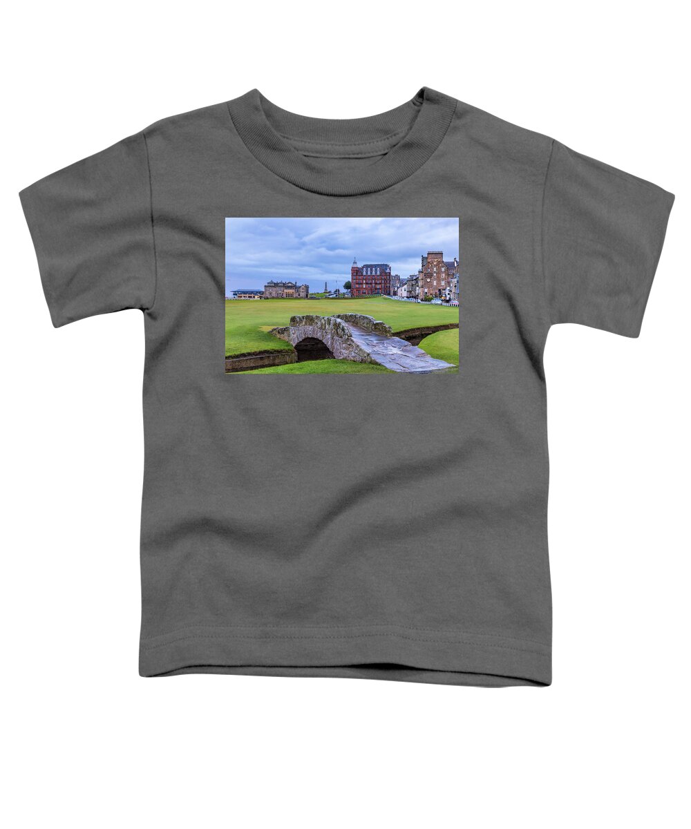 St Andrews Andrews Toddler T-Shirt featuring the photograph The Old Course at St Andrews by Mike Centioli