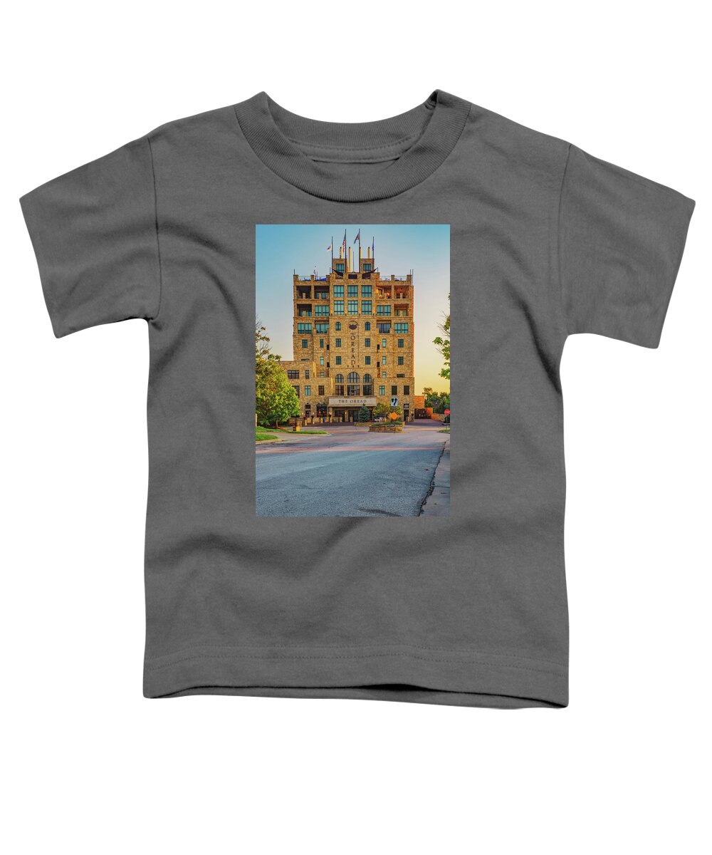 America Toddler T-Shirt featuring the photograph The Oread - University of Kansas Lawrence by Gregory Ballos