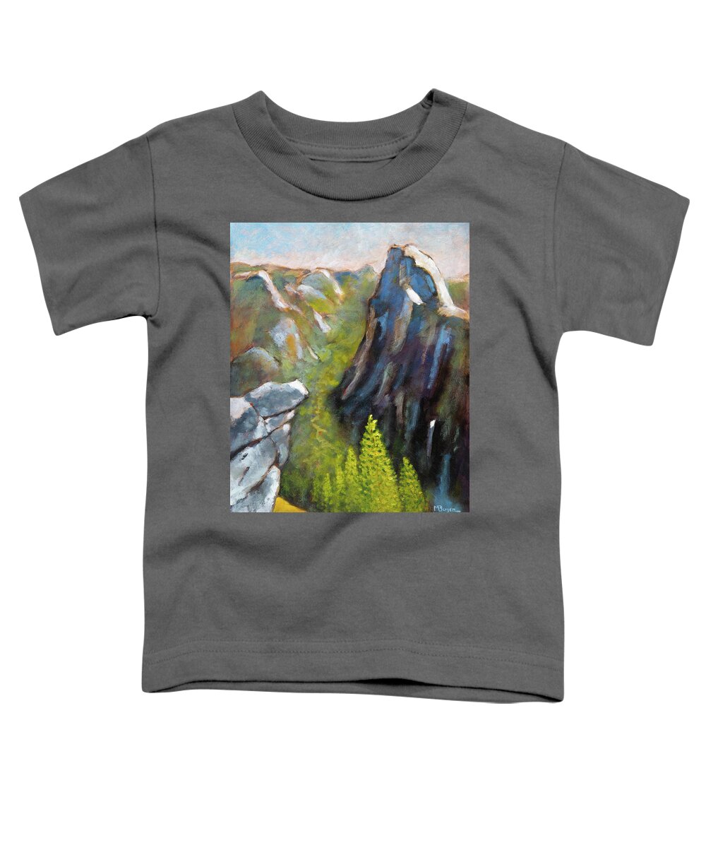 Yosemite Toddler T-Shirt featuring the painting The Other Half by Mike Bergen