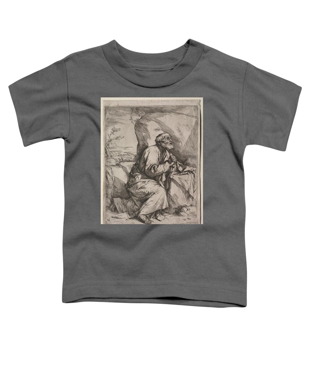 Tournament Toddler T-Shirt featuring the painting The Penitent St. Peter Date unknown Jusepe de Ribera by MotionAge Designs