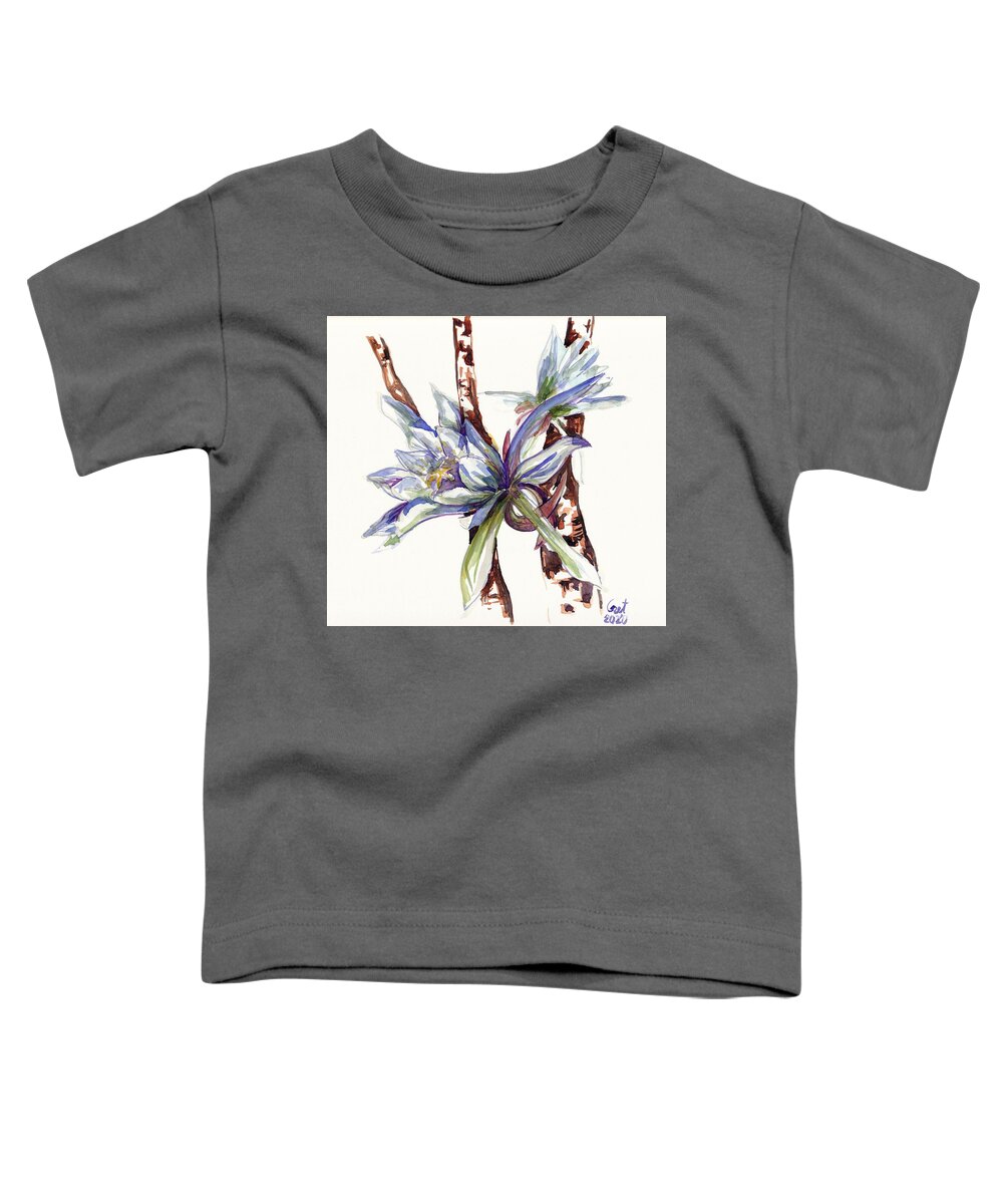 Kadapul Toddler T-Shirt featuring the painting The Queen of The NIght by George Cret