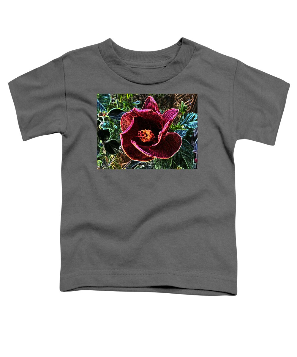 Tulip Toddler T-Shirt featuring the photograph The reddish flower by Steven Wills