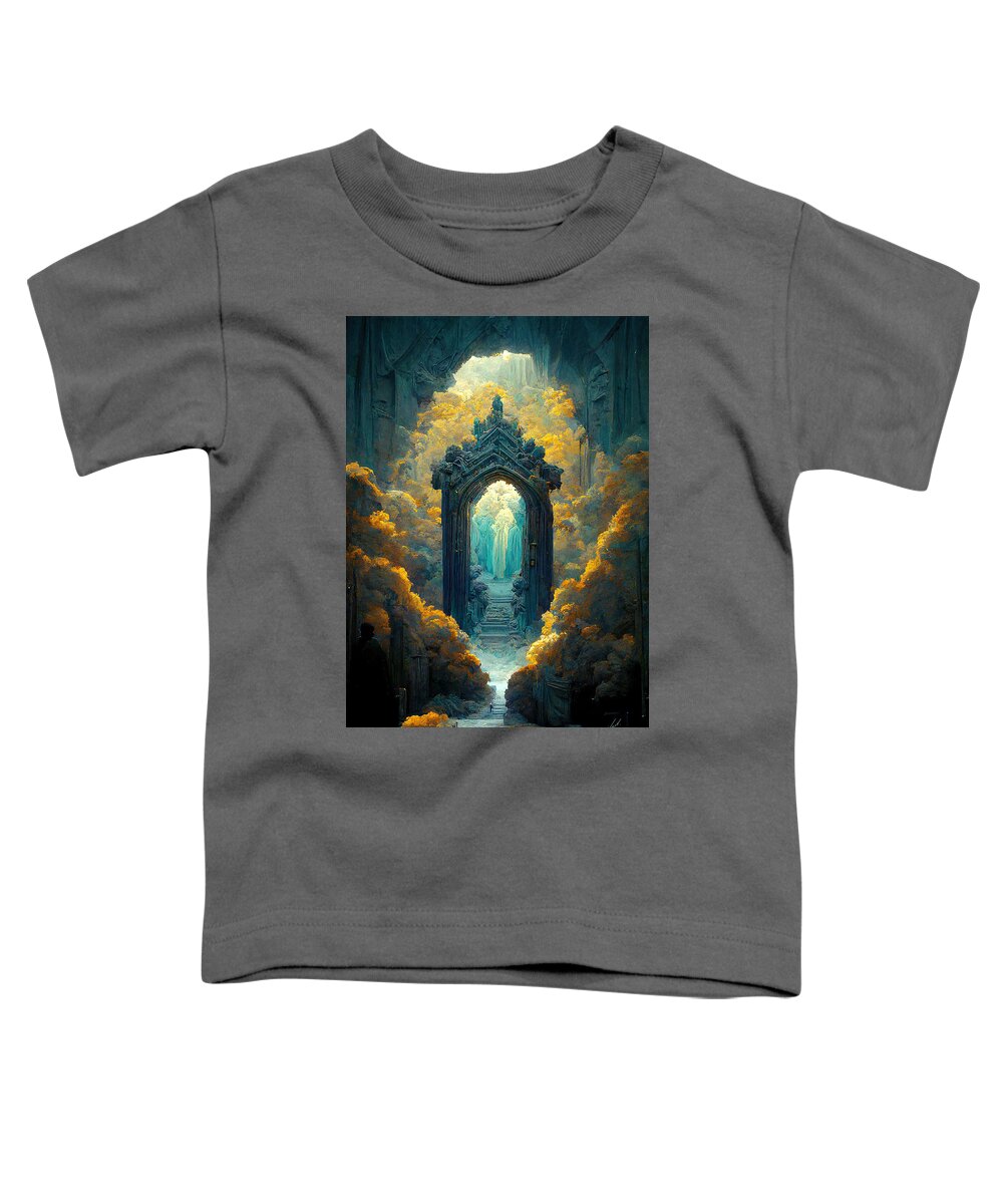 The Seventh Gate Toddler T-Shirt featuring the painting The Seventh Gate - oryginal artwork by Vart. by Vart