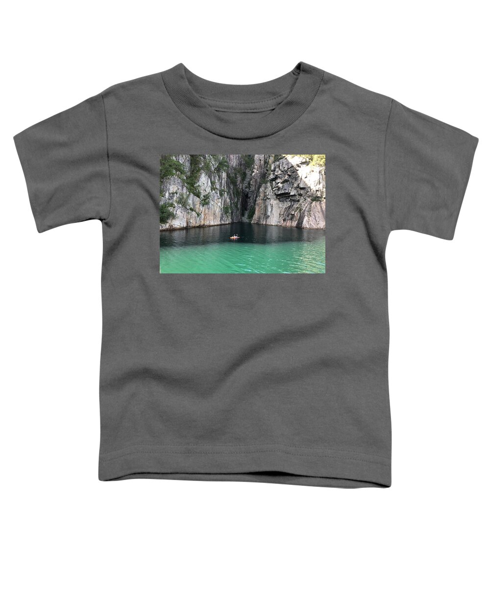 Scenic Toddler T-Shirt featuring the photograph The Sound of Silence - Cliffs and Fjords of Norway Canvas Prints by Shreya Sen