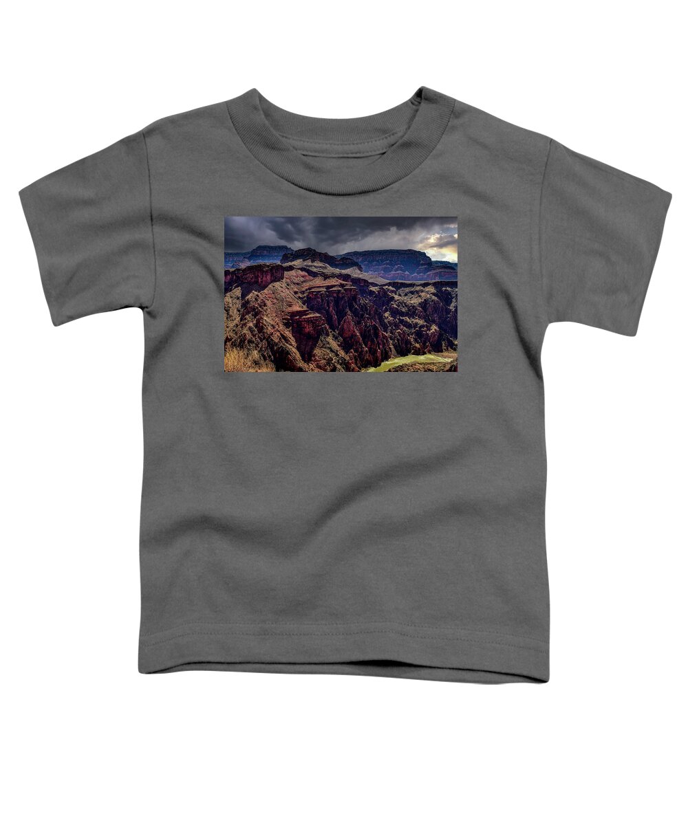 South Kaibab Trail Toddler T-Shirt featuring the photograph The South Kaibab Descending to Colorado by Amazing Action Photo Video