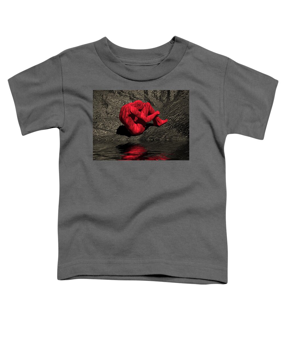 Addiction Toddler T-Shirt featuring the digital art The Spirit Scourged by Addiction by John Alexander