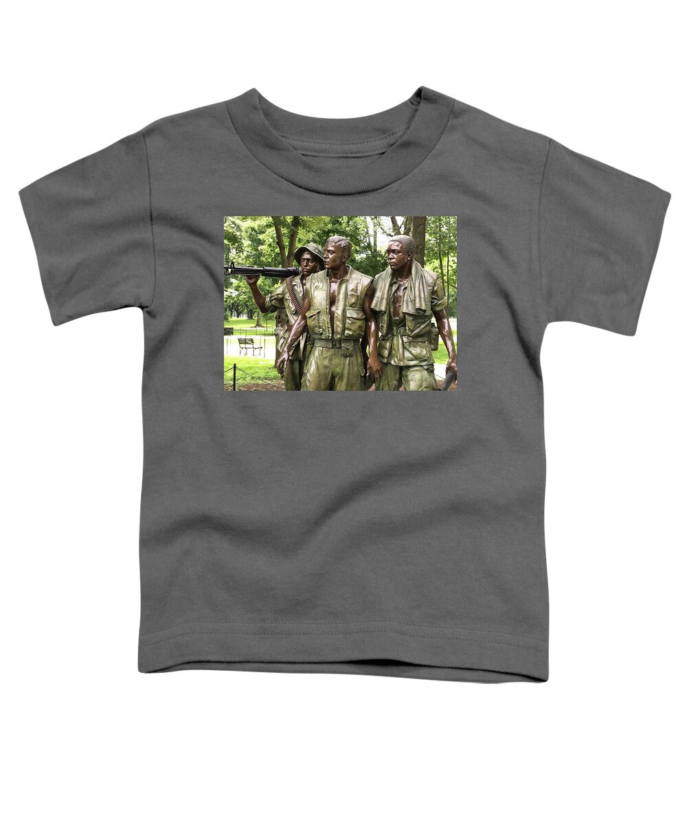 Three Toddler T-Shirt featuring the photograph The Three Soldiers by Lee Darnell
