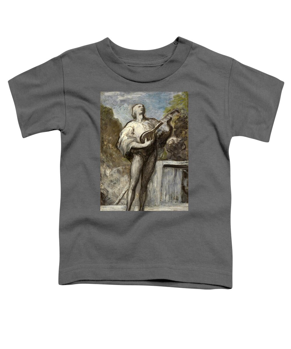 Honore Daumier Toddler T-Shirt featuring the painting The Troubadour by Honore Daumier