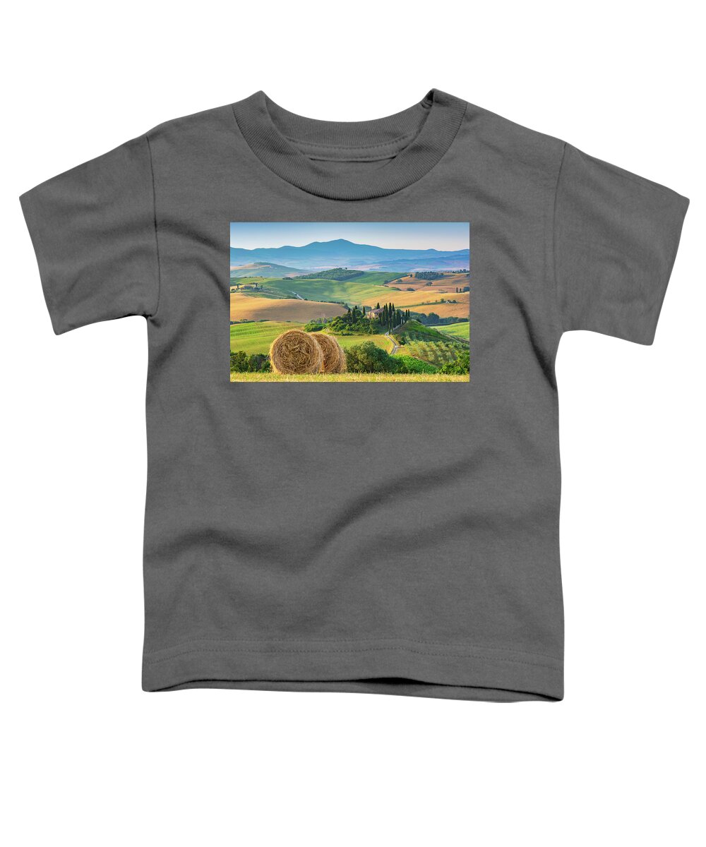 San Quirico Toddler T-Shirt featuring the photograph The Tuscan Dream by Francesco Riccardo Iacomino