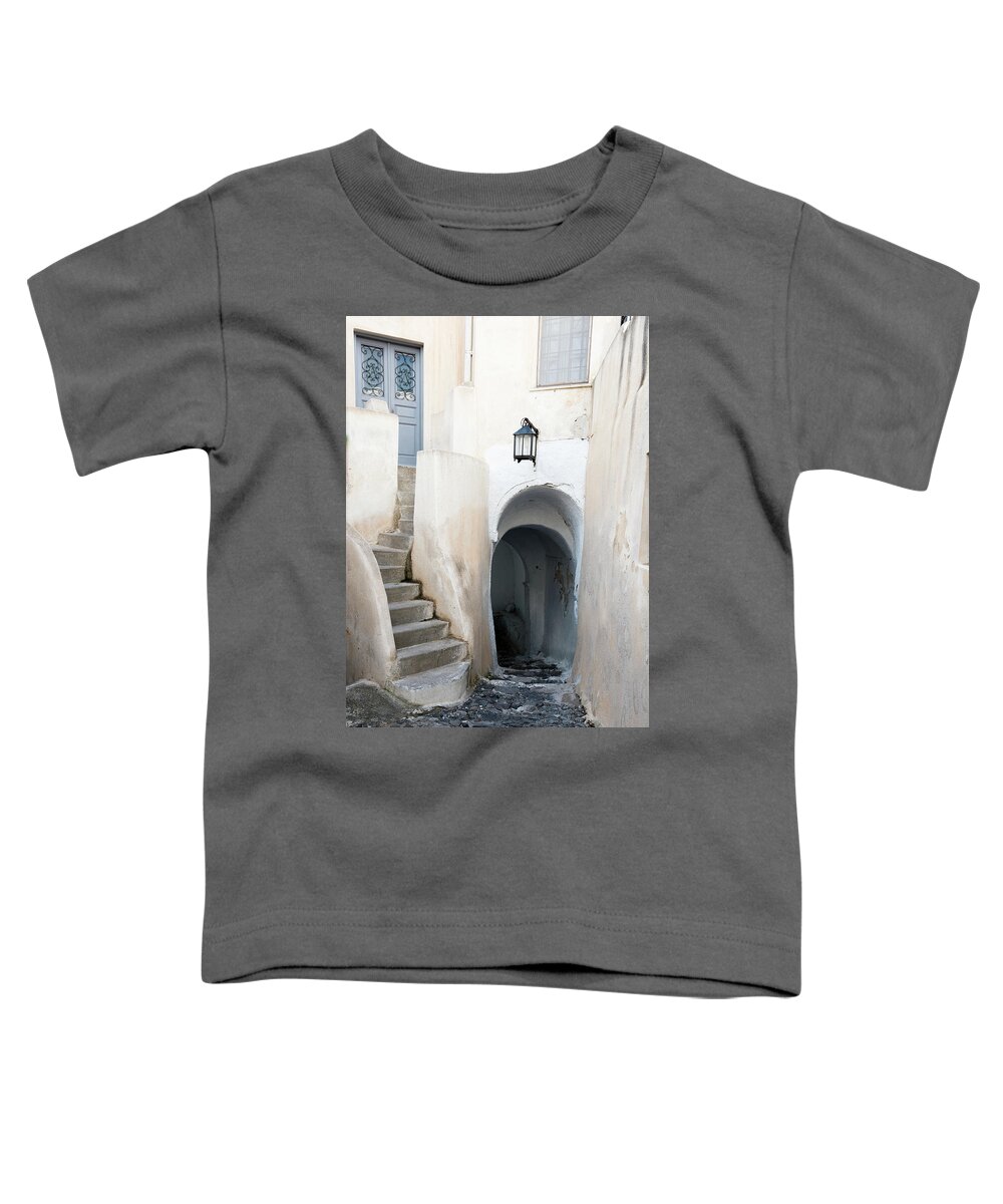 Cyclades Toddler T-Shirt featuring the photograph Thira, Santorini, Greece by Sarah Howard