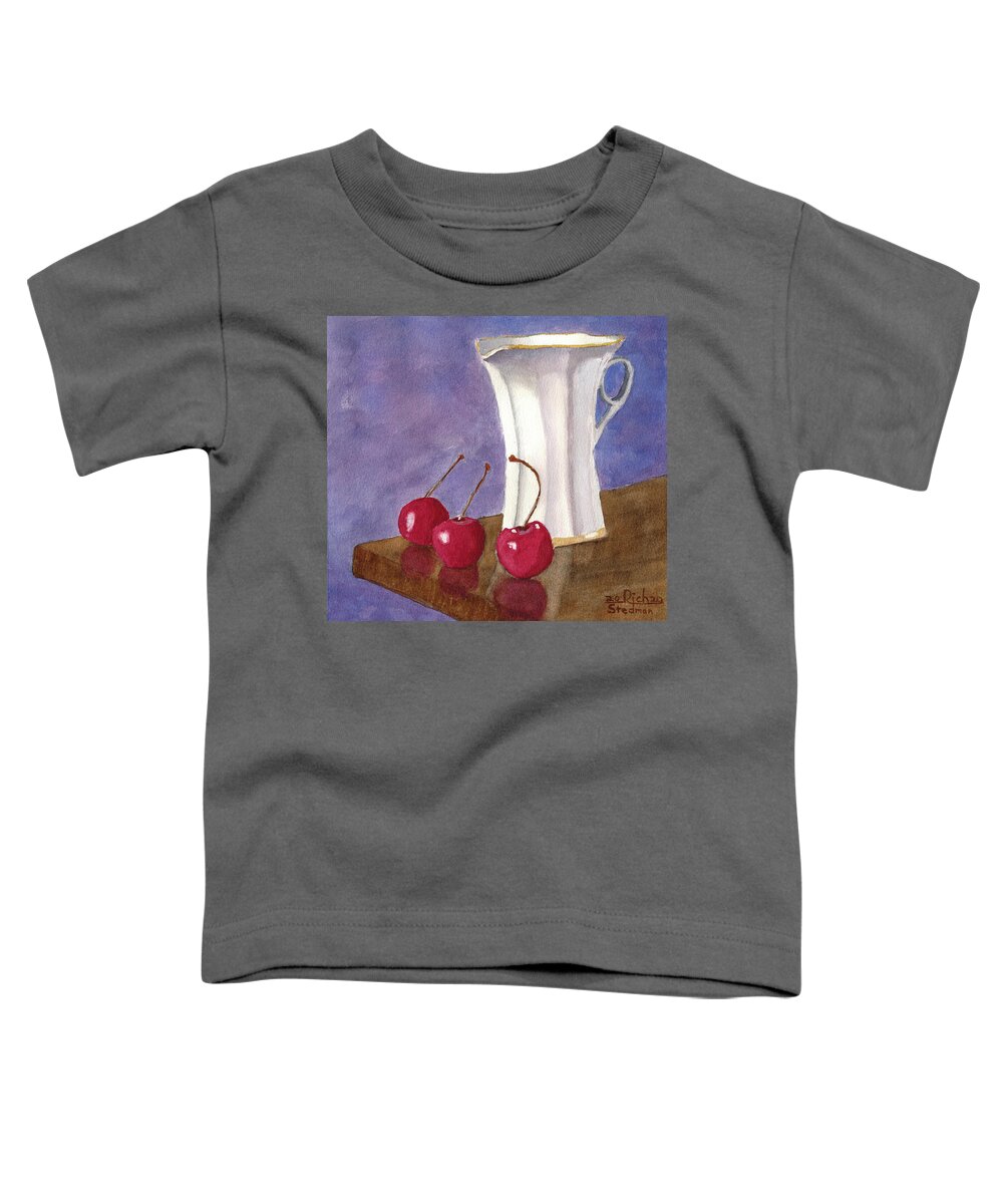 Red Toddler T-Shirt featuring the painting Three's Company by Richard Stedman
