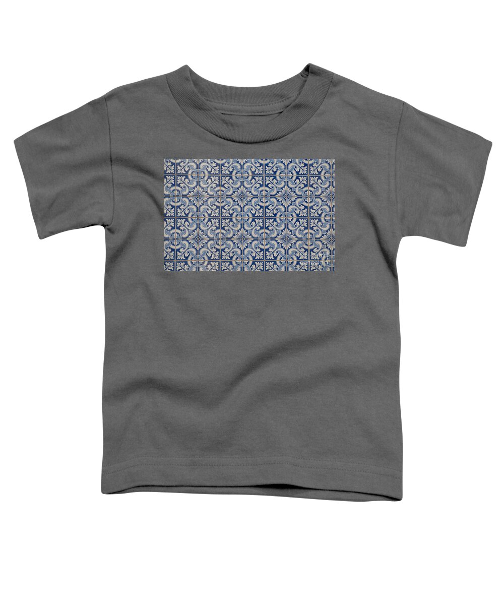 Blue Toddler T-Shirt featuring the photograph Traditional Portuguese tiles l6 by Ilan Rosen