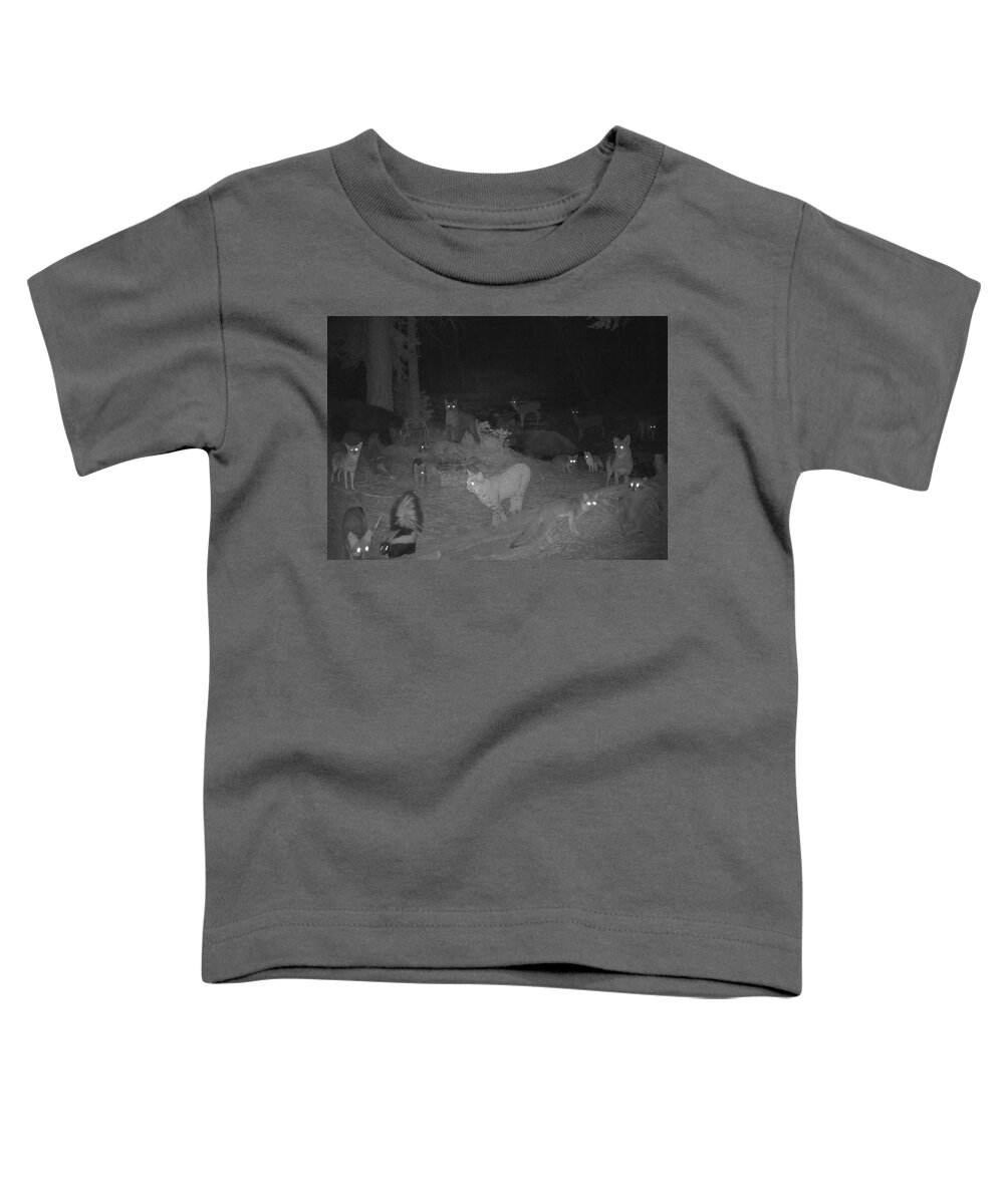 Trail Cam Toddler T-Shirt featuring the photograph Trail Cam Composite by Randy Robbins