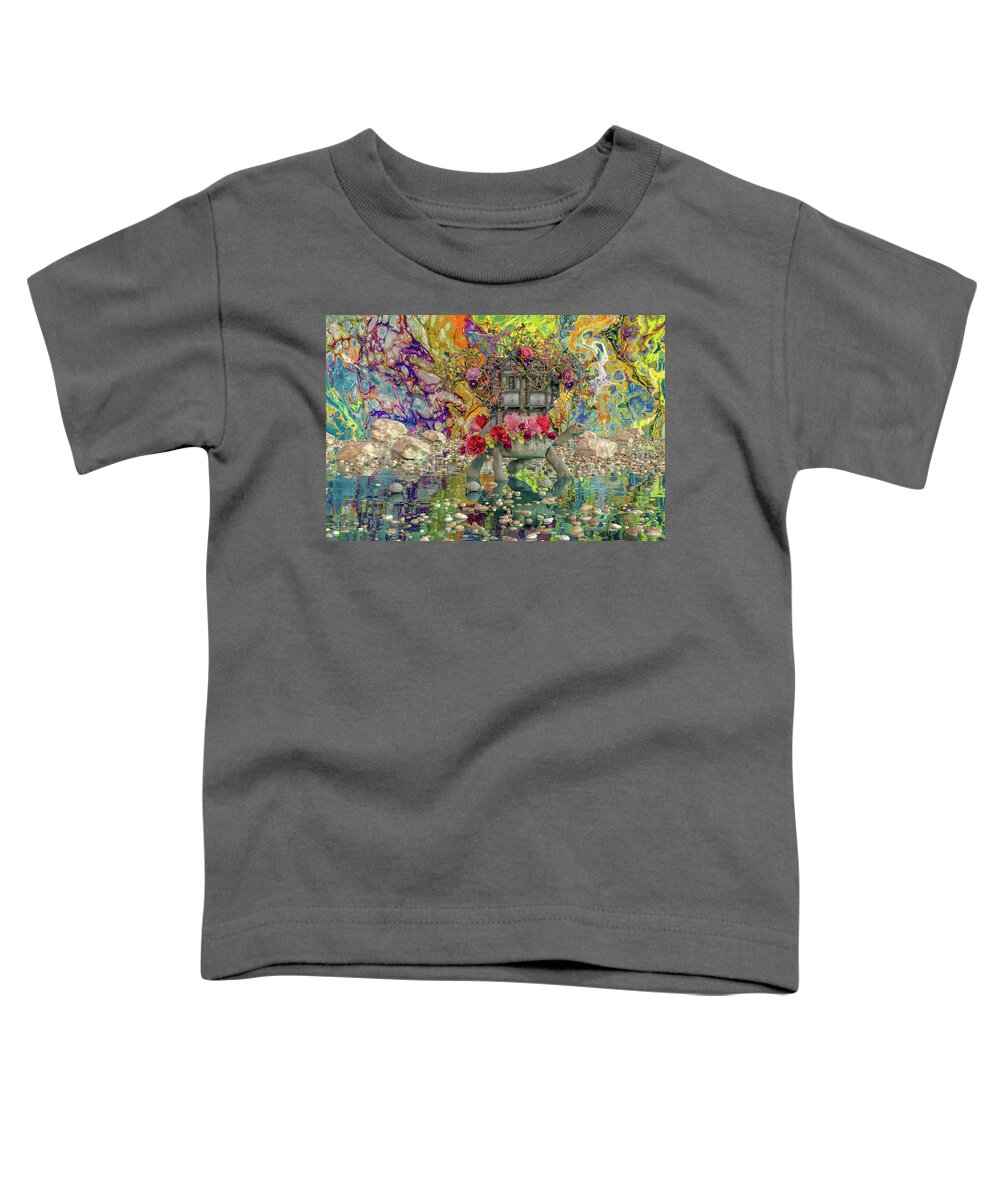 Turtle Toddler T-Shirt featuring the digital art Traveling Terrapins II by Betsy Knapp
